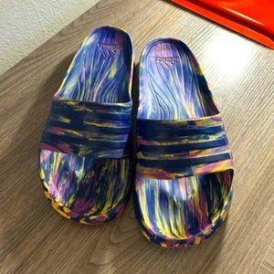 Adidas Tie Dye Slides - Women's size 9